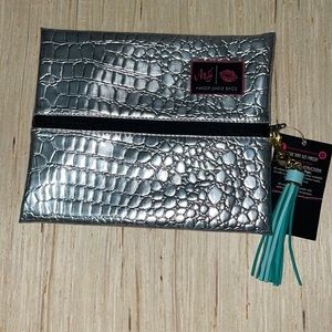 Small faux alligator Makeup Junkie Bag